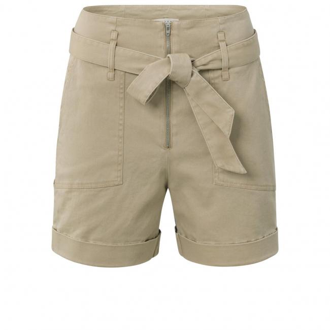 Short cargo tissé taille haute, poches et nSud décoratif