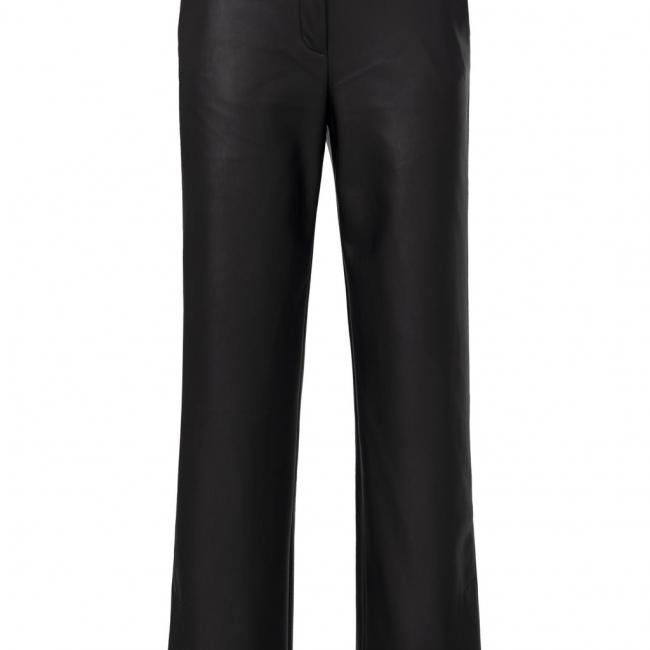 Pantalon noir simili cuir large