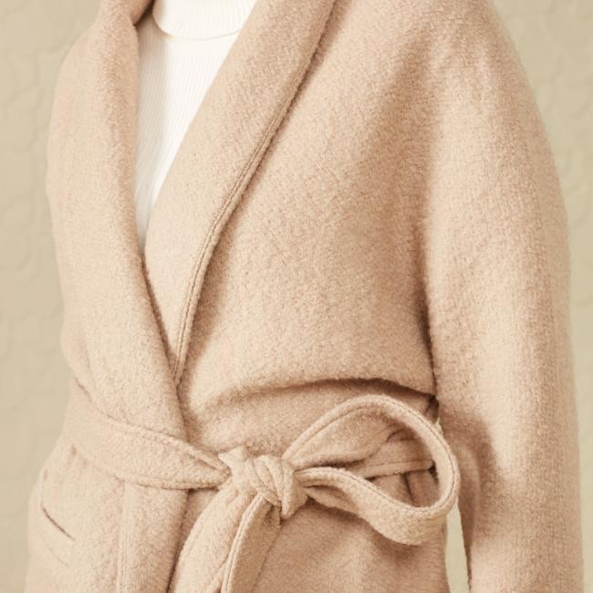 Veste kimono manches longues, à poches avec ceinture