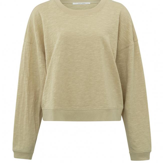 Sweat-shirt à col rond, manches longues, effet flammé