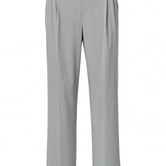 Pantalon de tailleur large, taille haute et détails plissés