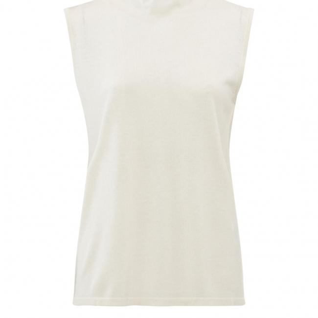 Pull sans manches, col montant, coupe décontractée