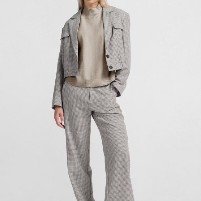 Pantalon ample tissé à carreaux