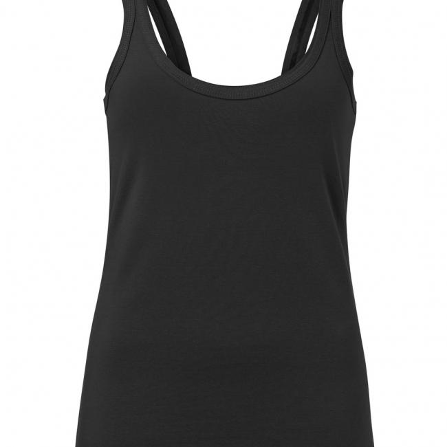 Singlet basique en coton avec bretelles et détails en maille