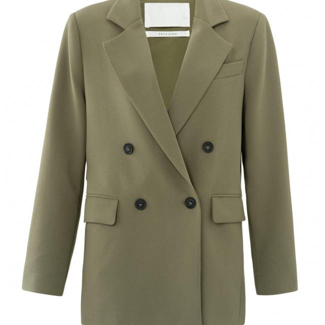 Blazer oversize à double boutonnage avec ceinture