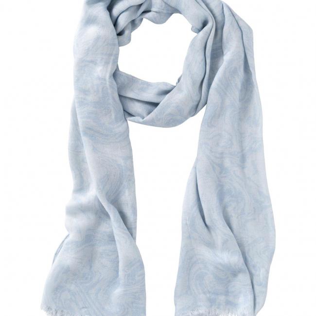 Foulard douce à imprimé marbré et bords effilochés