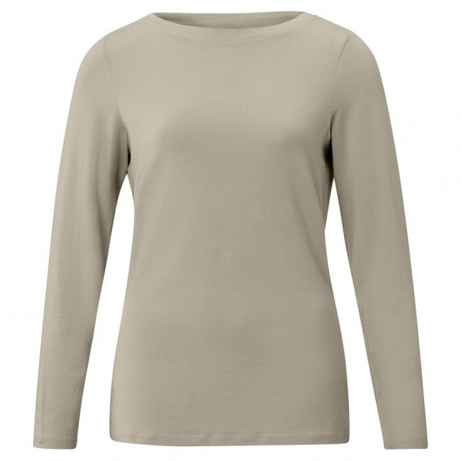 T-shirt manches longues, col bâteau et coupe droite