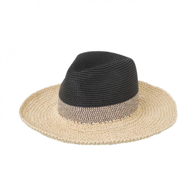 Chapeau tressé bicolore