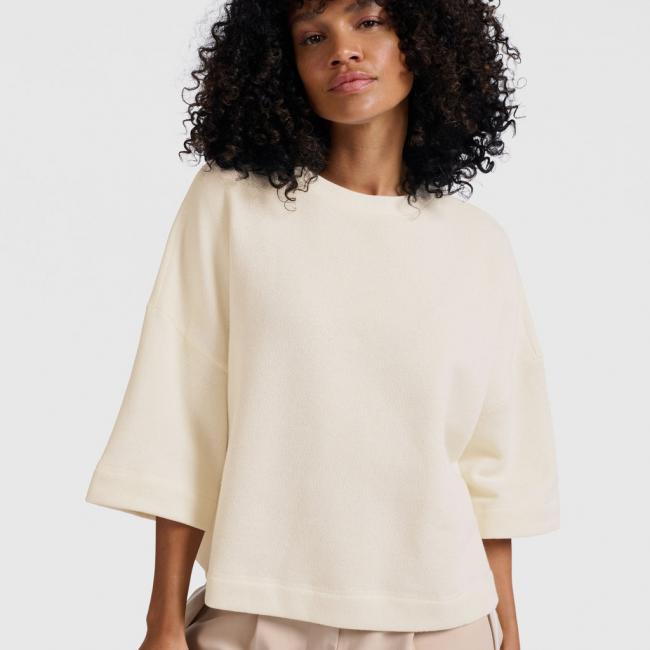Sweat manches courtes, coupe décontractée