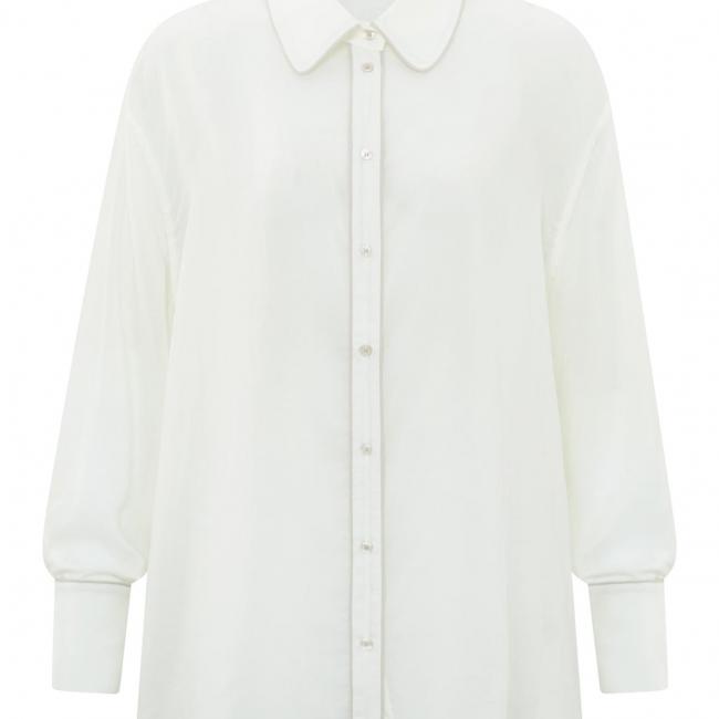 Chemise manches longues avec détails en contraste