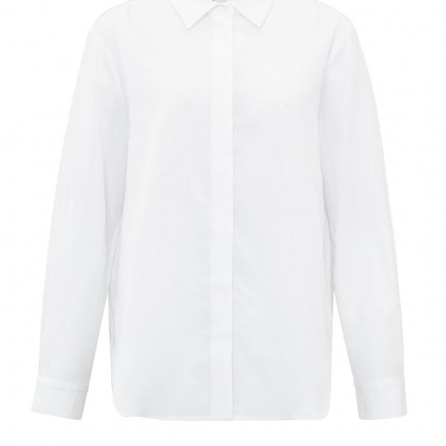 Chemise blanche moderne, manches longues et col classique