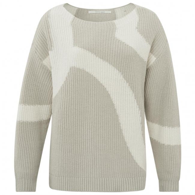 Pull col bateau à manches longues en maille jacquard
