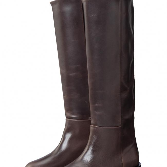Bottes hautes en cuir