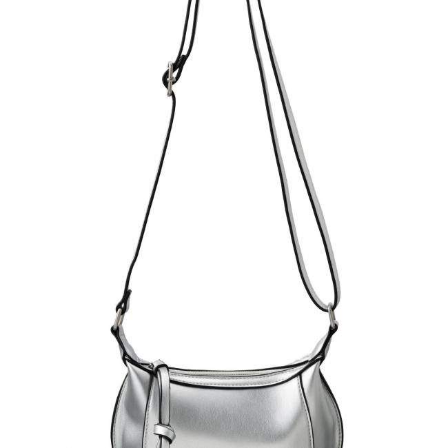 Sac en bandoulière simili cuir avec zip et détails de coutur
