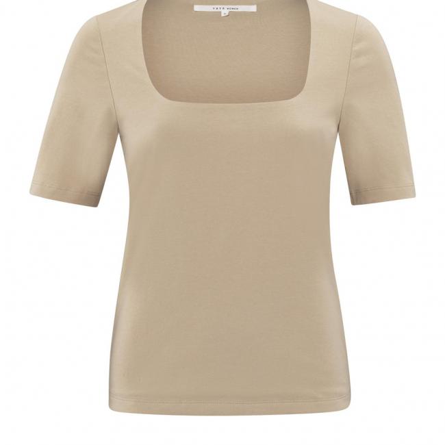 T-shirt à manches courtes et encolure carrée
