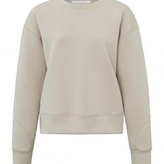 Sweat col rond, manches longues avec coutures ondulées