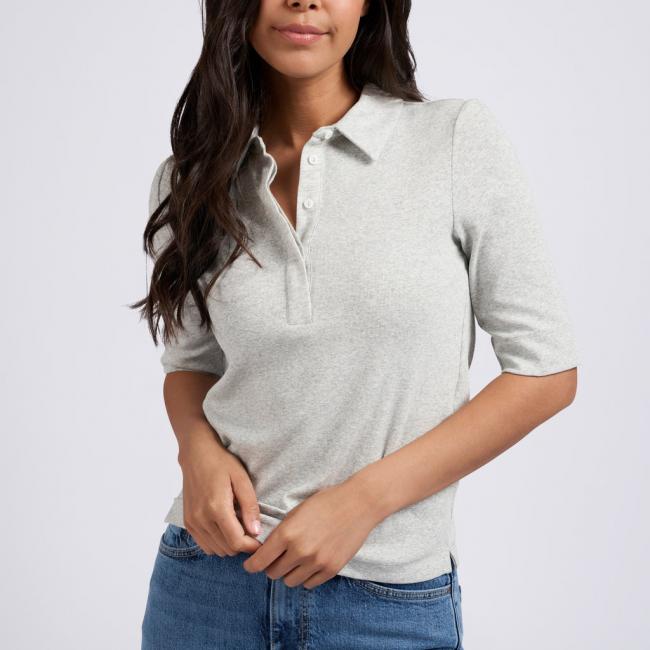 Polo en jersey à boutons et demi-manches