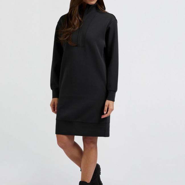 Robe à manches longues, coupe ample et col zippé