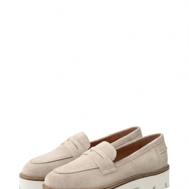 Mocassins en suédine à grosse semelle