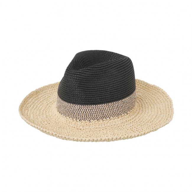 Chapeau tressé bicolore