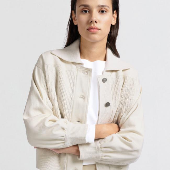 Cardigan à détails texturés et col classique