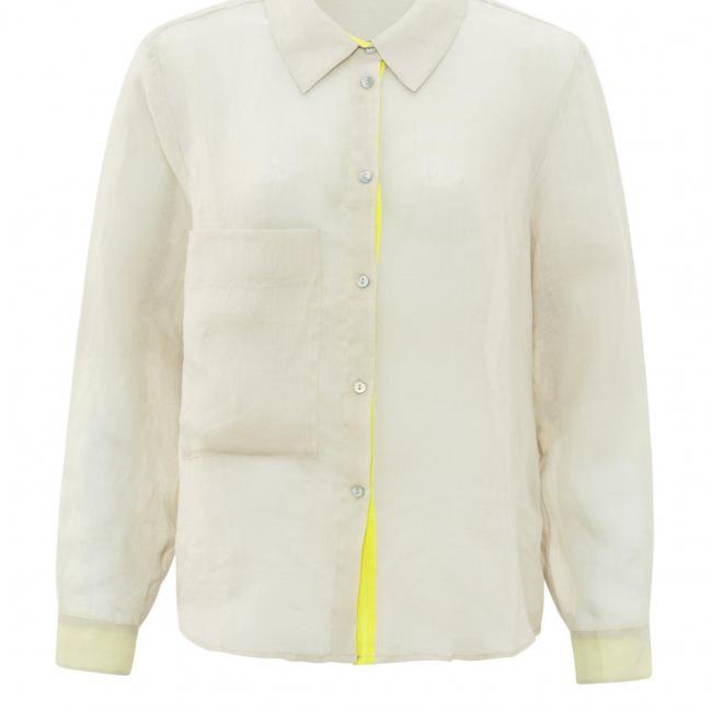 Chemise à manches longues avec poche de poitrine