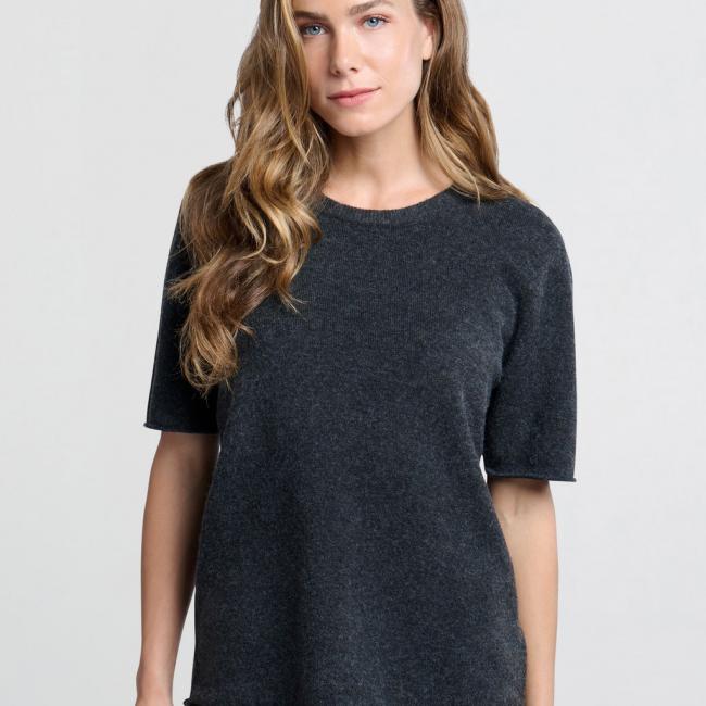 T-shirt oversize manches courtes, col rond, coupe ample