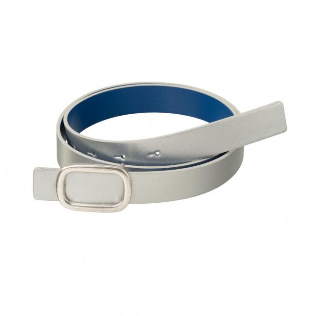 Ceinture réversible, boucle carrée et colorée de l'intérieur