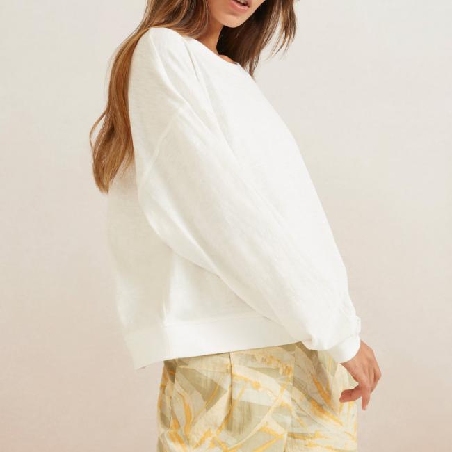 Short tissé à taille haute, poches, braguette et imprimé