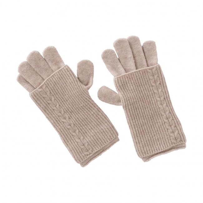 Gants en maille torsadée