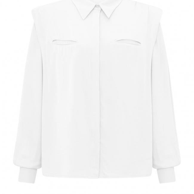 Chemise manches longues à épaulettes et fermeture à boutons