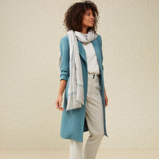 Veste blazer longue avec poches