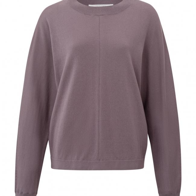 Pull ML chauve-souris, col ras et couture apparente