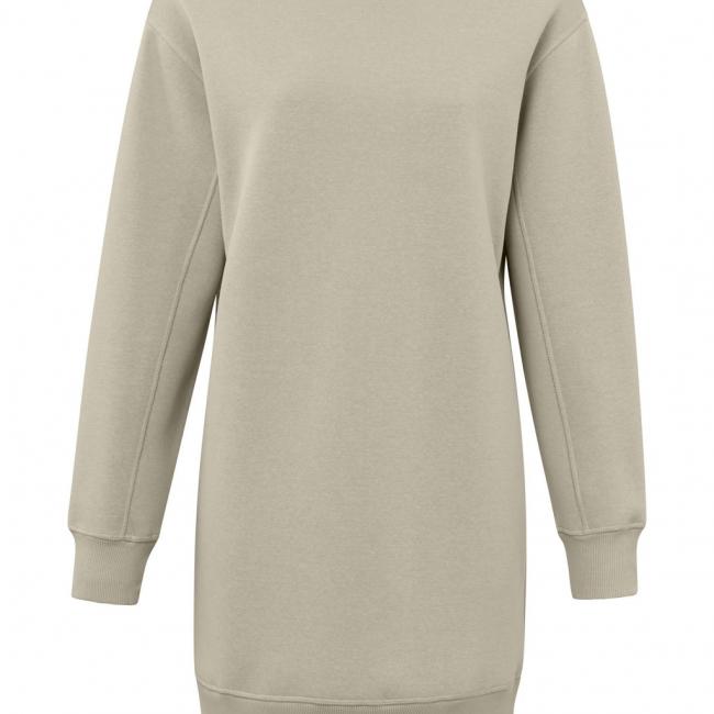 Robe sweat col montant, manches longues et épaules tombantes