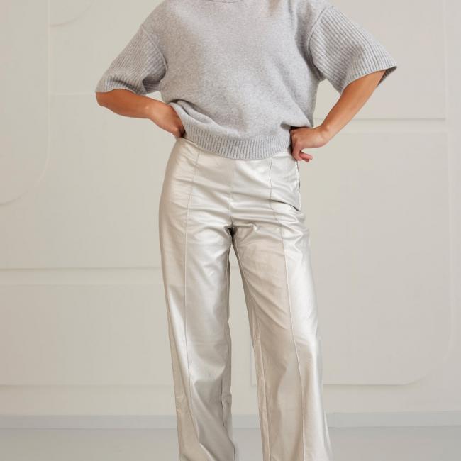 Pull col bateau, demi-manches larges, coupe carrée