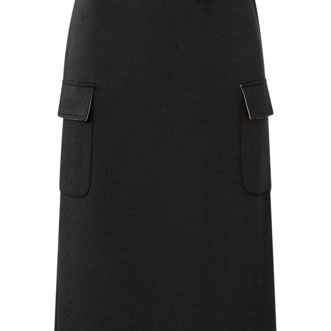 Jupe midi cargo en jersey avec taille élastique