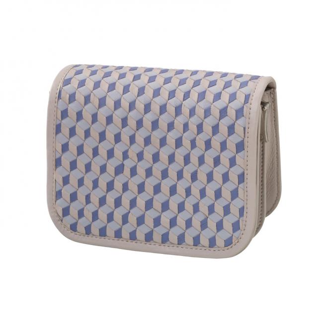 Petit sac en cuir avec imprimé géométrique