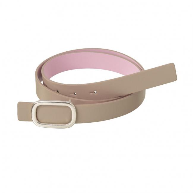 Ceinture réversible, boucle carrée et colorée de l'intérieur