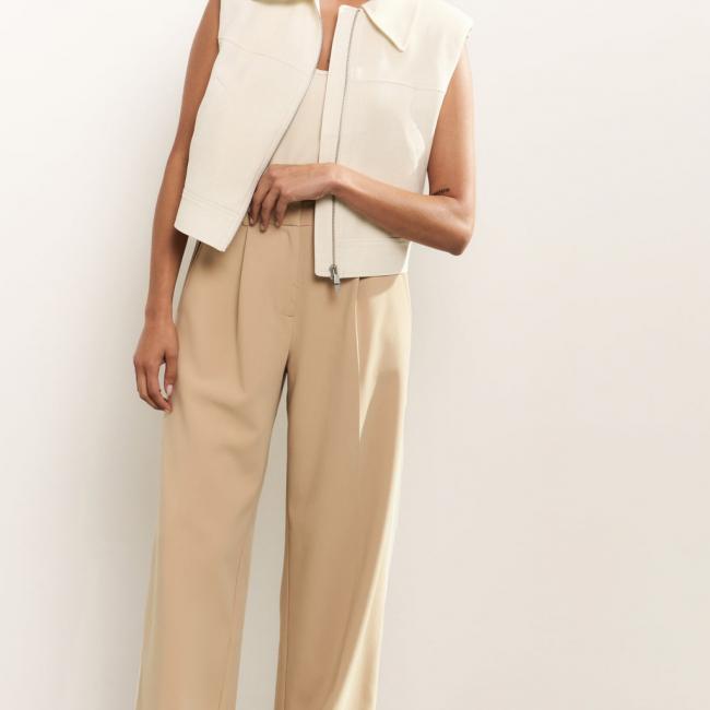 Pantalon large à rayure