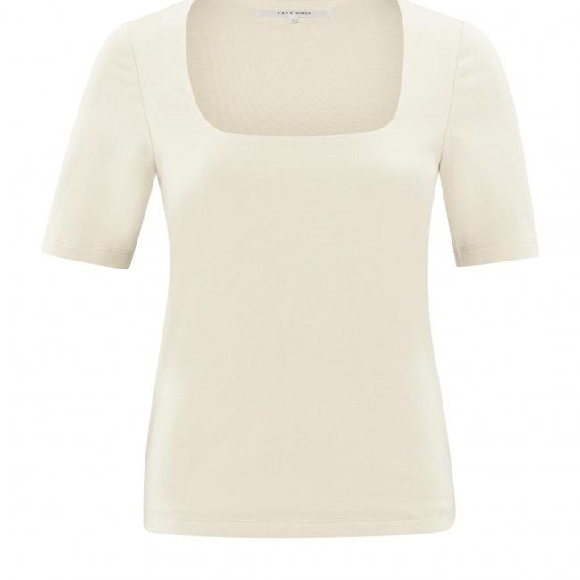 T-shirt à manches courtes et encolure carrée
