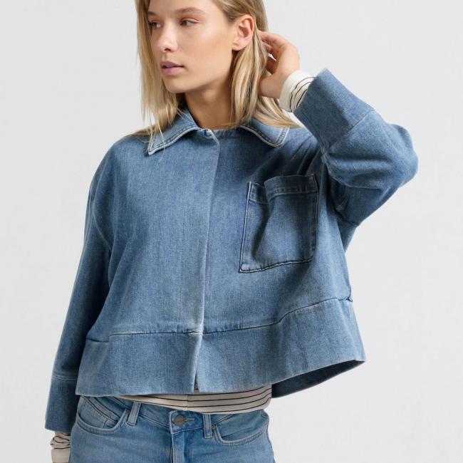 Veste en denim oversize avec poche