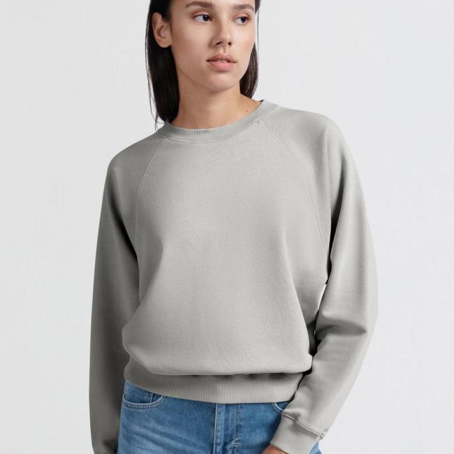 Sweat-shirt à col rond et manches raglan