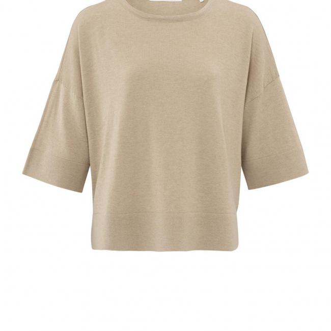 T-shirt à maille fine oversize avec des manches mi-longues