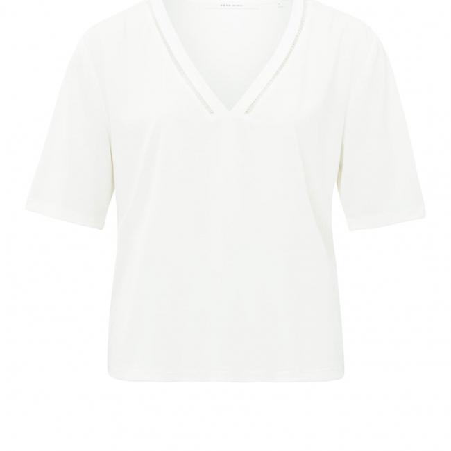 T-shirt classique avec col en V, manches courtes