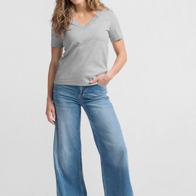 Pantalon en denim extra large à taille haute - L34