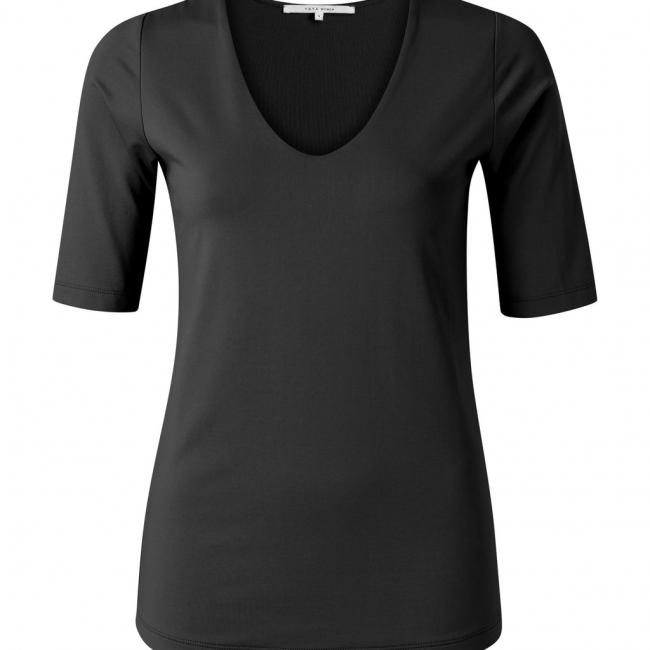 Round v-neck top with half sleeves