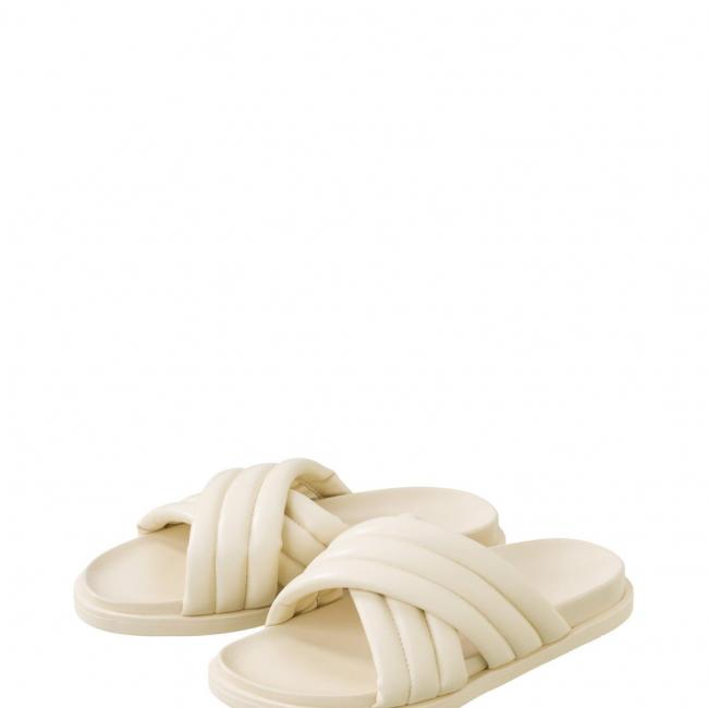 Sandales en cuir avec brides croisées