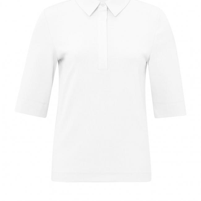Polo avec boutons et demi manches, coupe droite